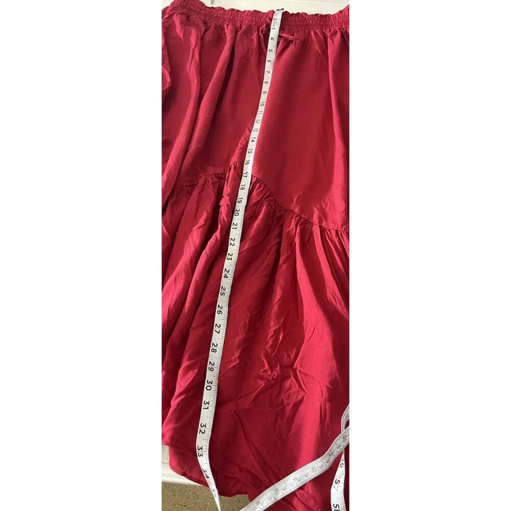 NWT Scarlett Darkness Tiered Maxi Skirt Size XL Red Whimsigoth Vampire Gothic